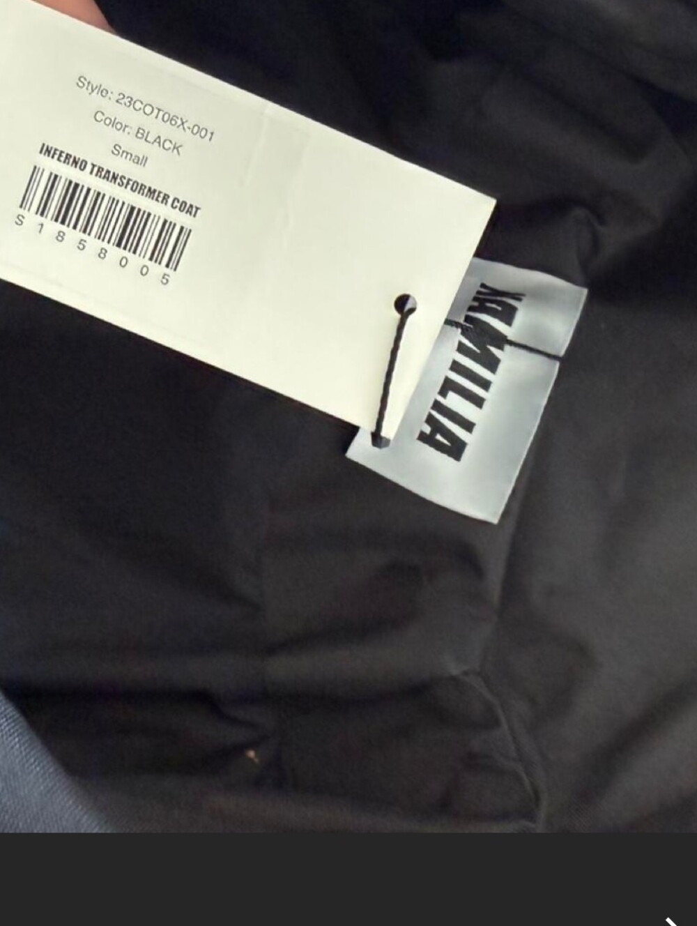 Namilia Inferno Transformer Jacket Coat Black Convertible Trench Goth Techwear S - Picture 11 of 11